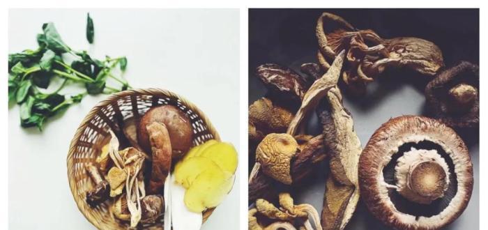 三杯五菇面食材